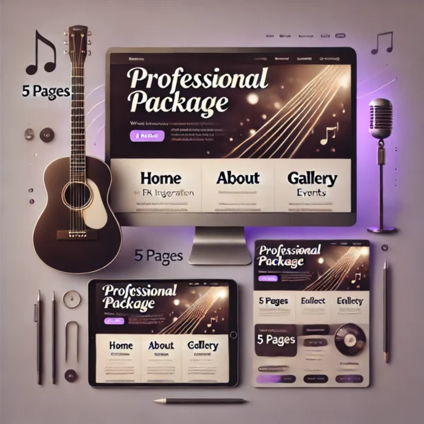 Professional Package – Web Design for Musicians & Artists